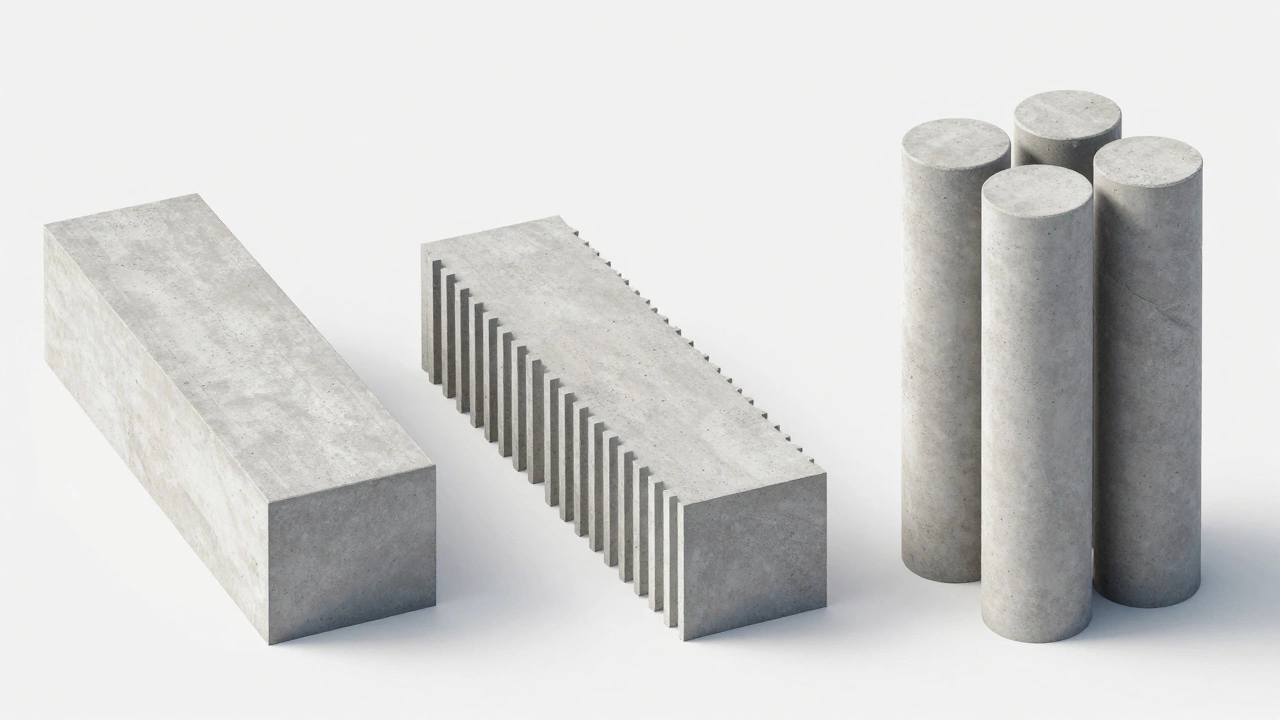 3D-модели трех типов фундамента: плиточный, ленточный и свайный