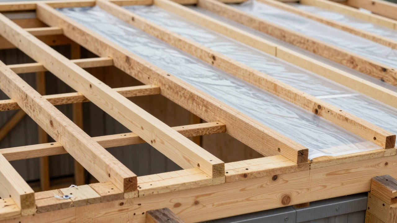 Монтаж стропильной системы крыши с гидроизоляционной мембраной